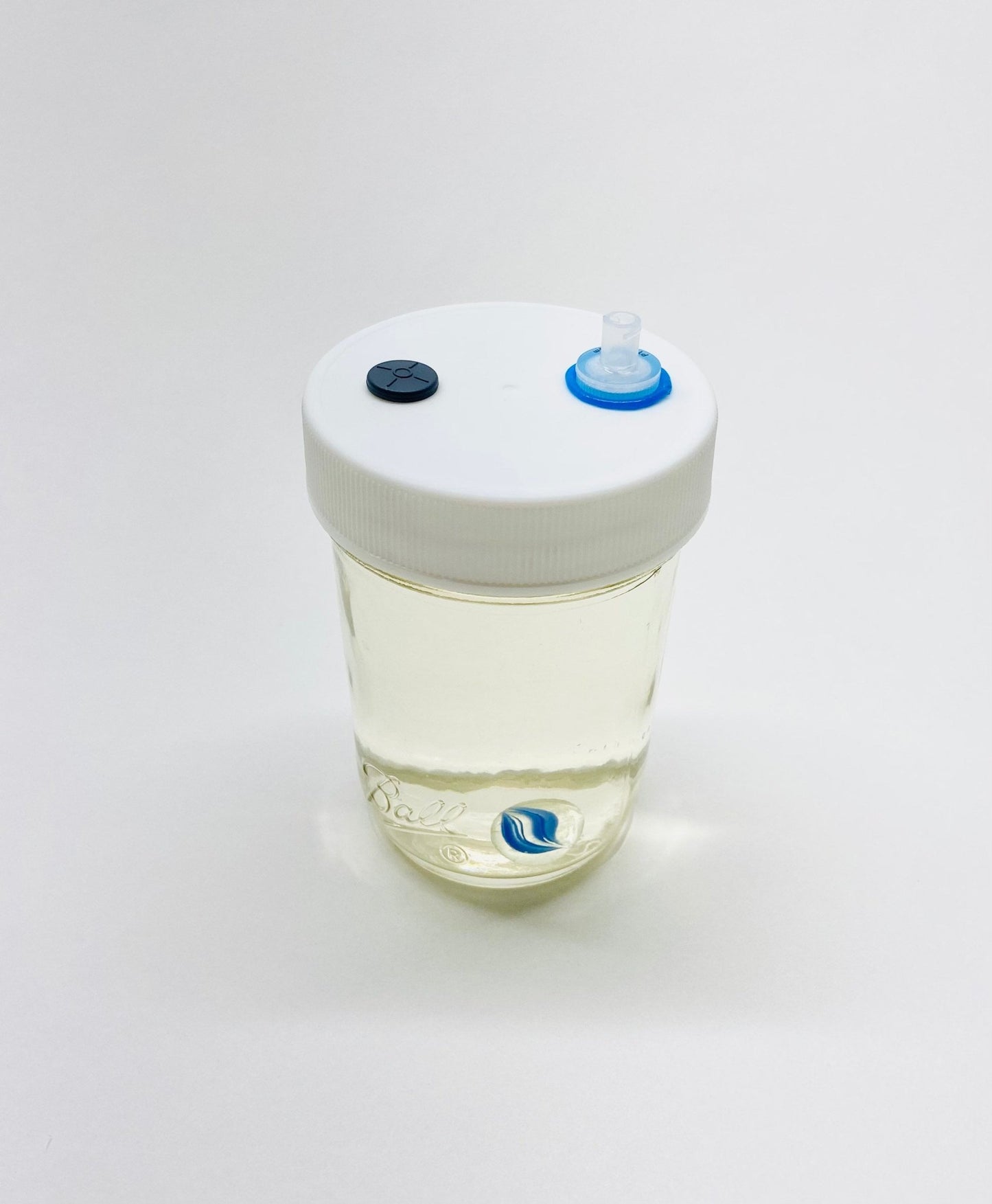 Liquid Culture Solution for Mushrooms - 6 Half Pint Jars - Sterilized - Silicone Seal - PTFE 0.22um Syringe Filter - Marble Mixer - fungicultureco